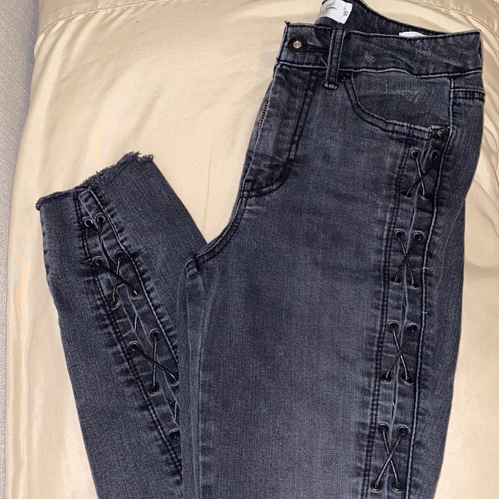 Jessica Simpson distressed high rise skinny jeans